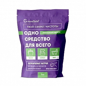 Универсальное чистящее средство GREENFIELD 1кг Универсальный очиститель дой-пак