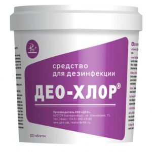 Дезинфицирующее средство "Део-Хлор", 300 таблеток, 1 кг