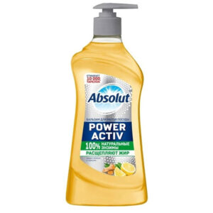 Гель-бальзам Absolut Power Activ Расщепляют жир для мытья посуды, цедра лимона и куркума, 850 г