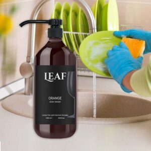 Средство для посуды LEAF 1000 мл  Апельсин