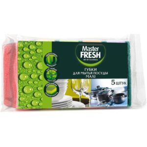 Губки для посуды Master FRESH MAXI 5 шт/уп
