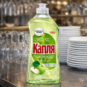 Капля ʺVOXʺ УНИВЕРСАЛЬНОЕ сода-эффект яблоко, для мытья посуды 1000мл