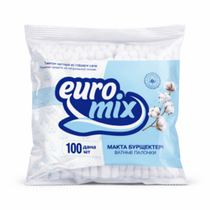Ушные палочки Евромикс 100 шт пакет