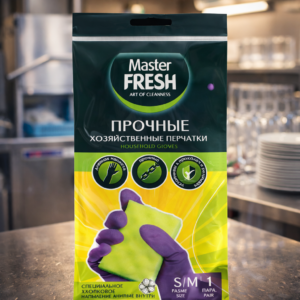 Перчатки латексные Мастер Фреш прочные S-M-L-XL/50 шт